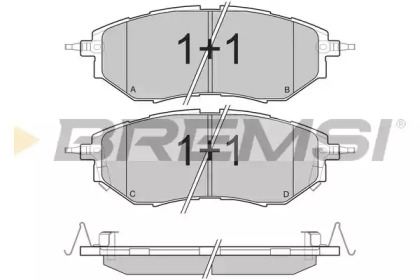 Комплект тормозных колодок (BREMSI: BP3211)