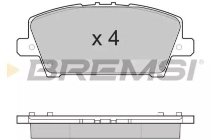 Комплект тормозных колодок (BREMSI: BP3245)