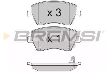 Комплект тормозных колодок (BREMSI: BP3248)