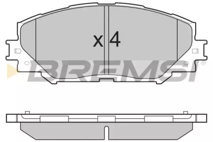 Комплект тормозных колодок (BREMSI: BP3251)