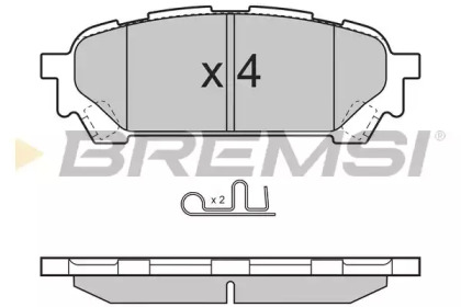 Комплект тормозных колодок (BREMSI: BP3270)