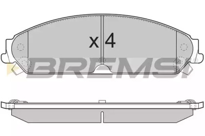 Комплект тормозных колодок (BREMSI: BP3277)