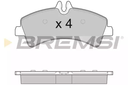 Комплект тормозных колодок (BREMSI: BP3291)