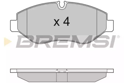 Комплект тормозных колодок (BREMSI: BP3292)