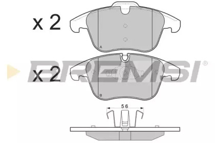 Комплект тормозных колодок (BREMSI: BP3297)