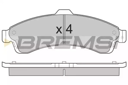 Комплект тормозных колодок (BREMSI: BP3308)