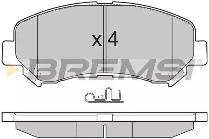 Комплект тормозных колодок (BREMSI: BP3321)