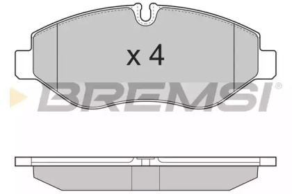 Комплект тормозных колодок (BREMSI: BP3324)