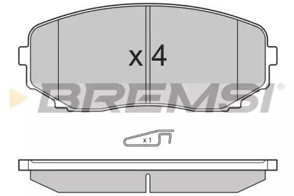 Комплект тормозных колодок (BREMSI: BP3332)