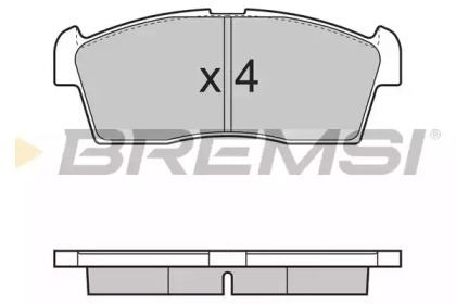 Комплект тормозных колодок (BREMSI: BP3380)