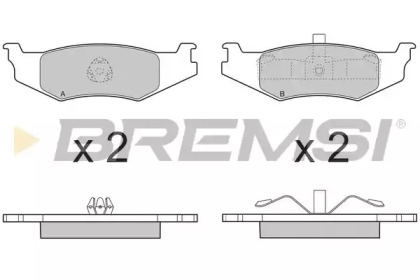 Комплект тормозных колодок (BREMSI: BP3390)