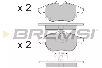 Комплект тормозных колодок (BREMSI: BP3402)