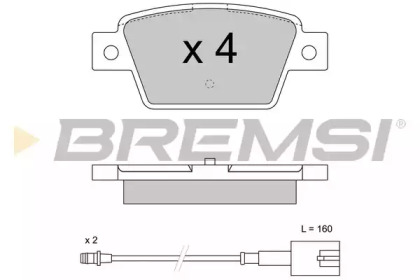 Комплект тормозных колодок (BREMSI: BP3511)