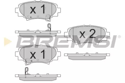 Комплект тормозных колодок (BREMSI: BP3557)