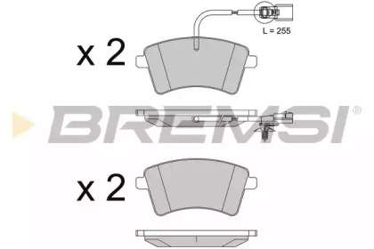 Комплект тормозных колодок (BREMSI: BP3562)