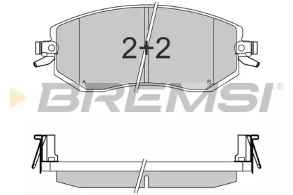 Комплект тормозных колодок (BREMSI: BP3570)