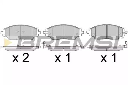 Комплект тормозных колодок (BREMSI: BP3599)