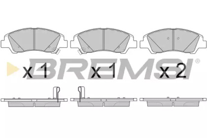 Комплект тормозных колодок (BREMSI: BP3606)