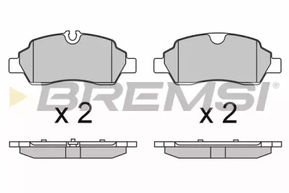Комплект тормозных колодок (BREMSI: BP3652)