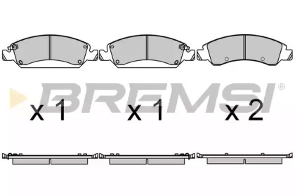 Комплект тормозных колодок (BREMSI: BP3684)