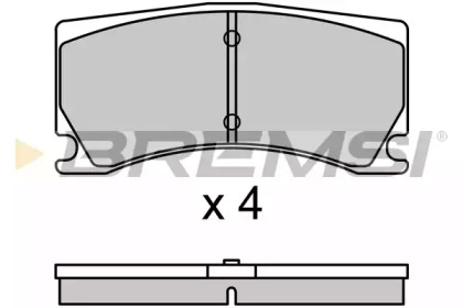 Комплект тормозных колодок (BREMSI: BP3699)
