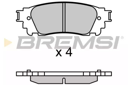 Комплект тормозных колодок (BREMSI: BP3704)