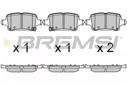 Комплект тормозных колодок (BREMSI: BP3723)