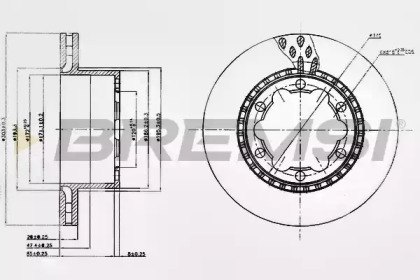 Тормозной диск (BREMSI: DB0312V)