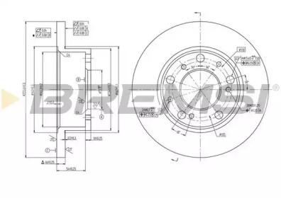 Тормозной диск (BREMSI: DBA063S)