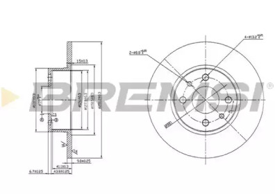 Тормозной диск (BREMSI: DBA066S)