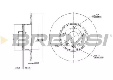 Тормозной диск (BREMSI: DBA067S)