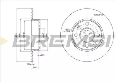 Тормозной диск (BREMSI: DBA070S)