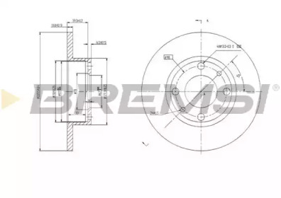 Тормозной диск (BREMSI: DBA083S)