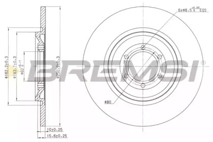 Тормозной диск (BREMSI: DBA090S)