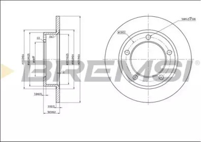 Тормозной диск (BREMSI: DBA092S)