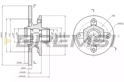 Тормозной диск (BREMSI: DBA114S)