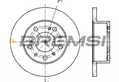 Тормозной диск (BREMSI: DBA117S)