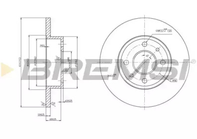 Тормозной диск (BREMSI: DBA125S)