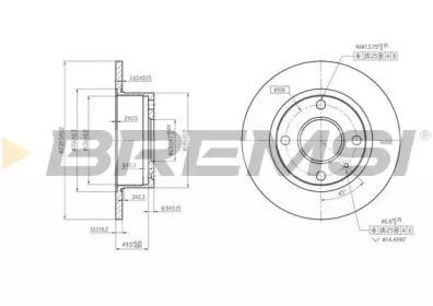 Тормозной диск (BREMSI: DBA135S)