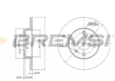 Тормозной диск (BREMSI: DBA140S)