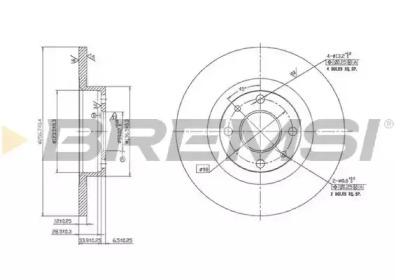 Тормозной диск (BREMSI: DBA141S)