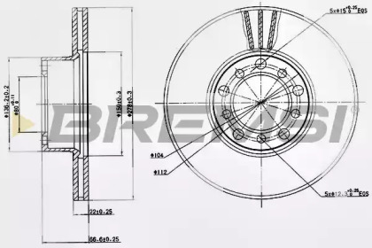 Тормозной диск (BREMSI: DBA142V)