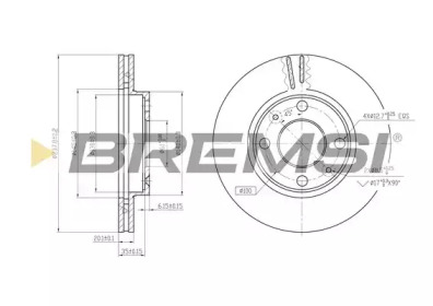 Тормозной диск (BREMSI: DBA158V)