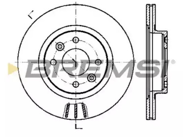 Тормозной диск (BREMSI: DBA159V)