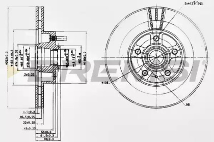 Тормозной диск (BREMSI: DBA177V)