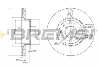 Тормозной диск (BREMSI: DBA178V)