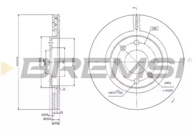 Тормозной диск (BREMSI: DBA192V)