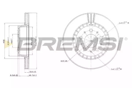 Тормозной диск (BREMSI: DBA194V)