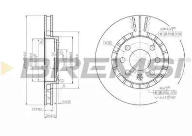 Тормозной диск (BREMSI: DBA206V)