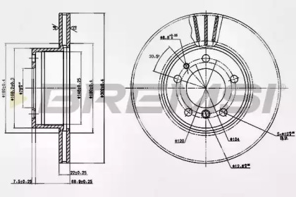 Тормозной диск (BREMSI: DBA211V)